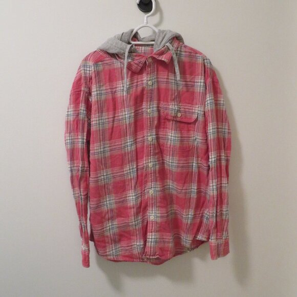 American Eagle Hooded Flannel Overshirt. Size XL. Super Soft. - Picture 1 of 4
